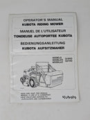 Kubota G18HD, G21HD RIDING MOWER Operators Manual
