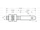 Lower Link Implement Pin 22x135mm, Thread size 7/8''x70mm Cat. 1 ( S.211
