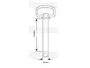 Hitch Pin with Chain & Linch Pin 19x98mm ( S.408 )