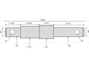 Lower Link Implement Pin Dual 22-28-32x185mm, Cat. 1/2 ( S.5795 )