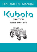 Kubota Operators Manual - B1410, B1610 Tractor