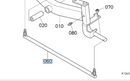 K1248-15200 Kubota Tie Rod Complete to fit GR1600 models Replaces K1243-15210 / K1248-15200