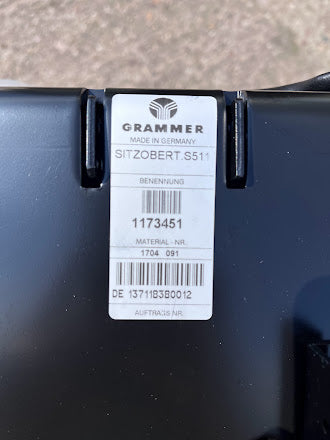 W26TS-01335 Grammer Seat S511 MSG93  Tractor Seat OPC ( PVC Cover )