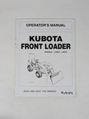 Kubota LA203, LA243 FRONT LOADER Operators Manual