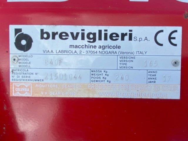 Brevi B40F Compact Tractor Rotovator working width 1620mm