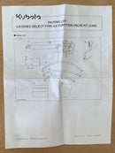 7J443-97220  Kubota LA1854 EC 3rd / 4th Function Valve Kit  M Series Tractor 4th Function
