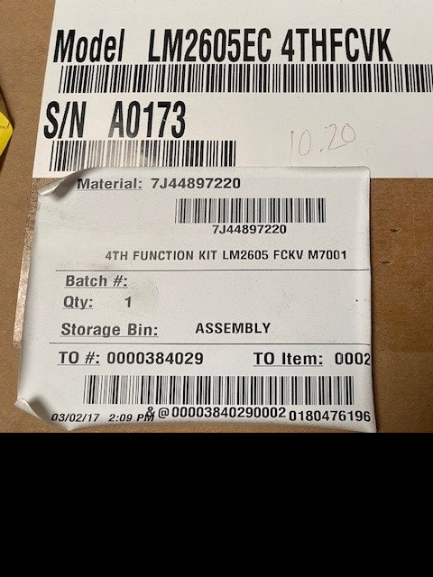 7J448-97220  Kubota M7001 4th Function Kit