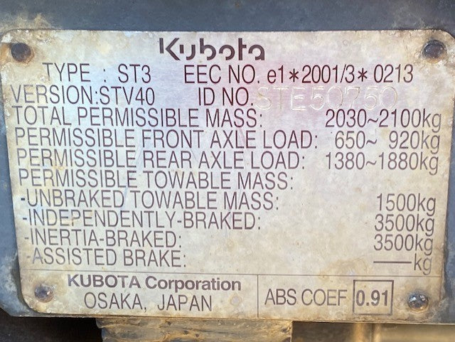 Used Kubota STV40 compact tractor, Used  Kubota 40hp compact tractor Tractor,