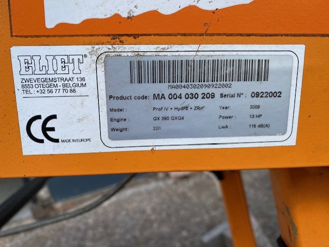 Eliet Prof IV Hydro Chipper Shredder