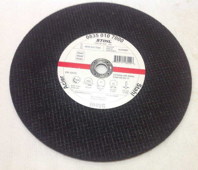 Stihl 08350107000 Abrasive Cutting Wheel Disk (300mm (12") Steel