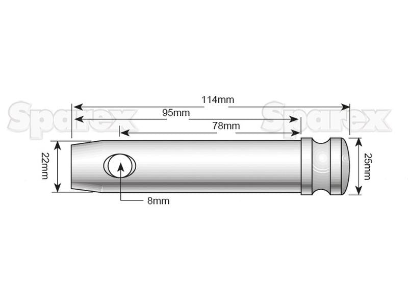 Lower link pin 22x78mm Cat. 1 ( S.109 )