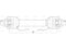 PTO Shaft - Sparex (Lz) Length: 1080mm, 1 3/8'' x 6 Spline Q.R. to 1 3/8'' x 6 Spline Q.R.