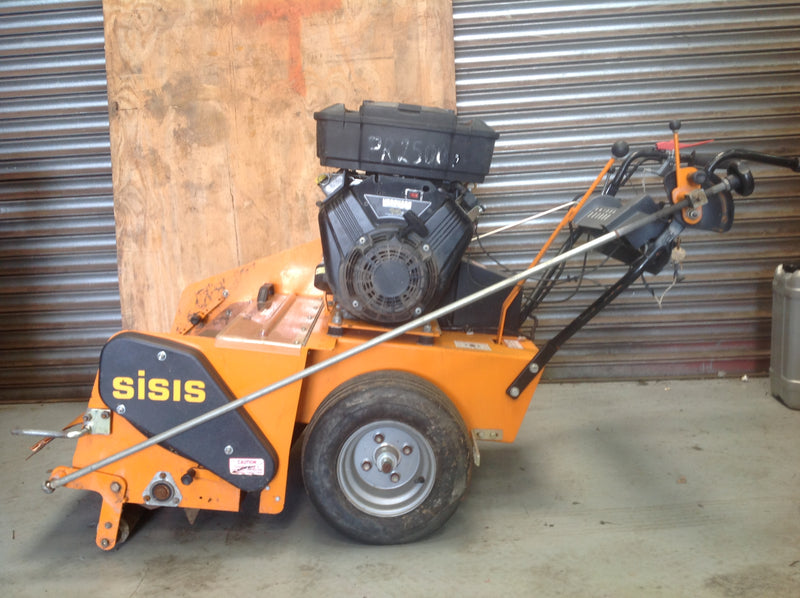 Sisis Rotorake 602s Powered Scarifier, Complete with Seeder unit, Used Sisis 600HD Auto-Rotorake.