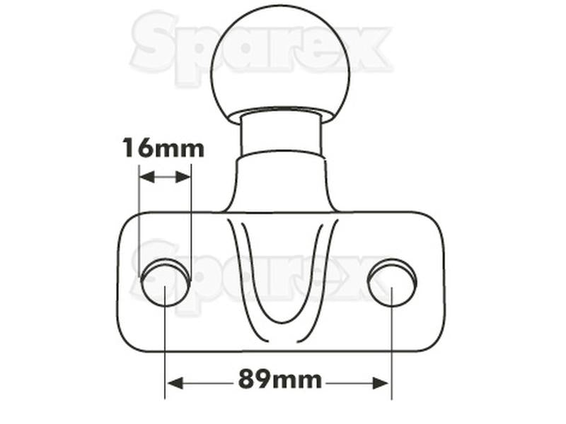 Ball Hitch Forged 50mm Towball Hitch ( S.4071 )