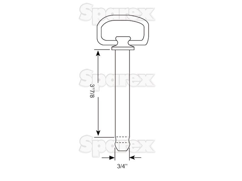 Hitch Pin with Chain & Linch Pin 19x98mm ( S.408 )
