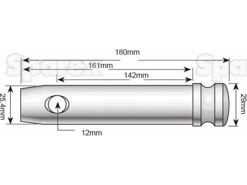 Top Link Pin and Chain 25x142mm Cat. 2
