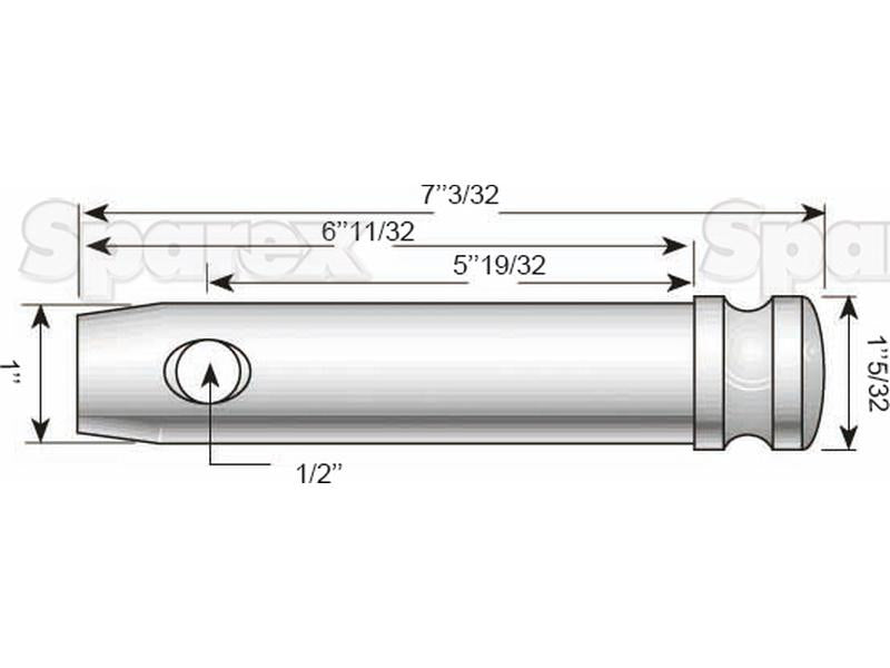 Top Link Pin and Chain 25x142mm Cat. 2