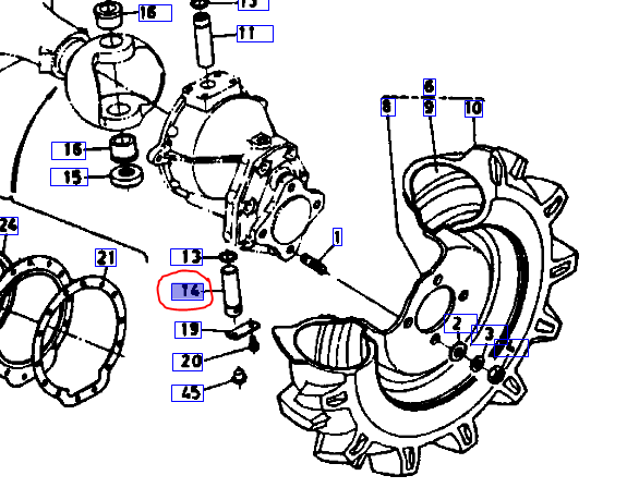 Kubota 66591-56620 Kingpin to fit B6000 (66591-56623)