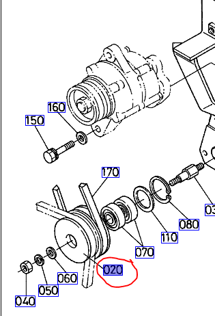 Kubota 67820-64113 Tension Pulley