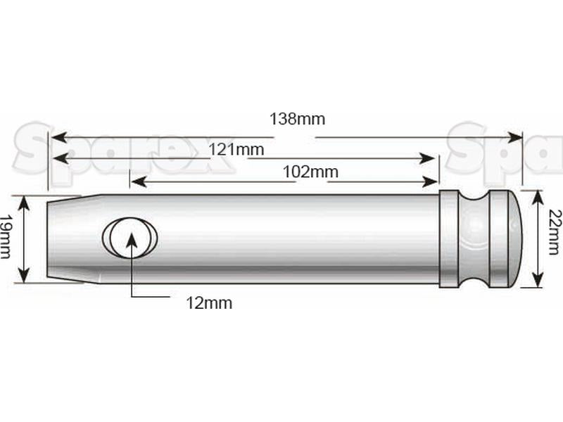 Top link pin 19x102mm Cat. 1 ( S.74 )