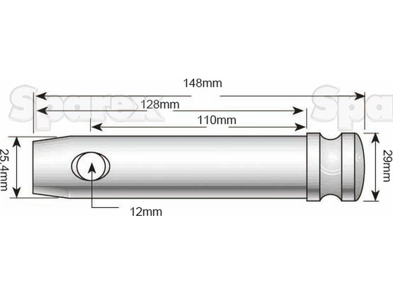 Top link pin 25x110mm Cat. 2 S.81