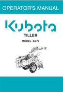Kubota Operators Manual - AD70 Tiller