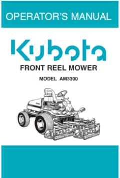 Kubota Operators Manual - AM3300 Outfront Cylinder Mower