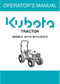 Kubota Operators Manual - B1710, B2110, B2410 (incl. HST)Tractor