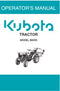 Kubota Operators Manual - B6000 Tractor