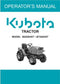 Kubota Operators Manual - B6200 HST, B7200 HST Tractor