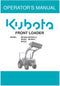Kubota Operators Manual - BF400, BF500, BF550 Tractor Loader