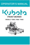 Kubota Operators Manual - F2560, F3060, F3560 Outfront Ride on Mower