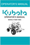 Kubota Operators Manual - F2880, F3680 Outfront Ride on Mower