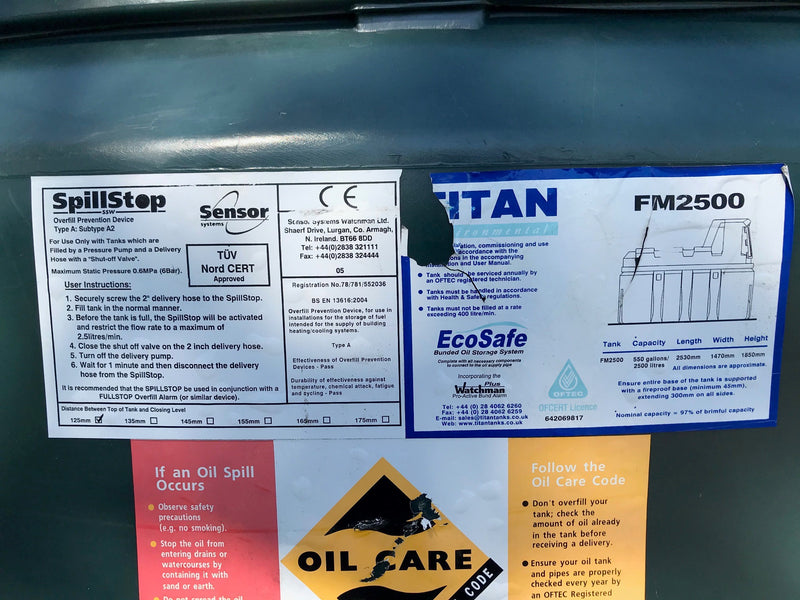 Titan FM2500 Used Bunded Fuel Tank
