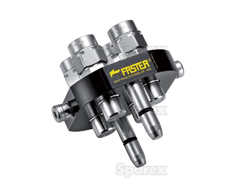 Faster Four point Hydraulic Coupling, Faster S.p.A (2P508-4-12G M C, 2P508412GMC, 2P508-4-12GMC) -Sparex S.112617 Kubota 7J417-85020