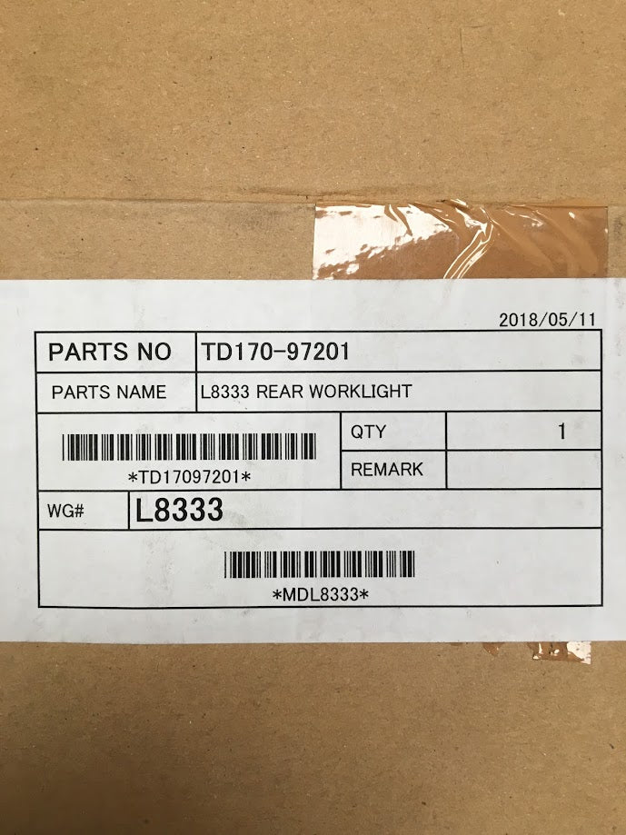 TD170-97201  Kubota Rear Work Light (L8333)