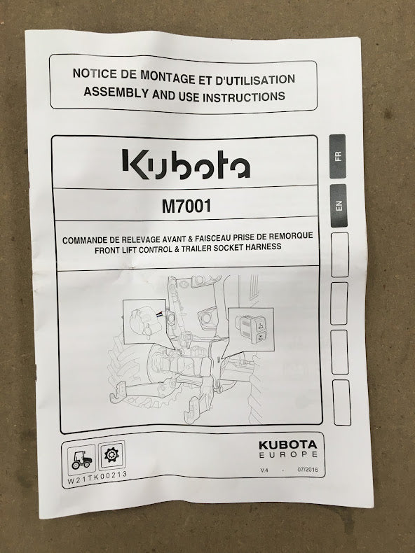 W21TK-00213  Kubota Front Lift Control for M7001