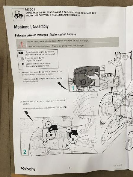 W21TK-00213  Kubota Front Lift Control for M7001
