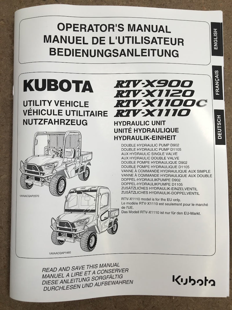 K7591-99340  Kubota RTVX900 Aux Hydraulic Pump