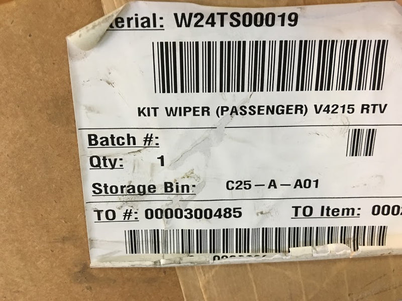 Kubota RTV900 / RTV1140 Wiper Kit W24TS-00019 - Passenger Side Curtis Cab Mk 1