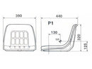 KAB P1 Seat - Replacement seat to suit agricultural and turf machinery