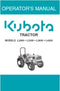 Kubota Operators Manual - L2900, L3300, L3600, L4200 HST Tractor