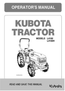 Kubota Operators Manual - L4100HST Tractor