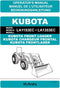 Kubota Operators Manual - LA1153, LA1353 Tractor Loader