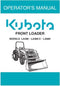Kubota Operators Manual - LA480, LA480-C, LA680 Tractor Loader