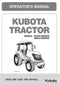 Kubota Operators Manual - M7040, M8540 Narrow Tractor
