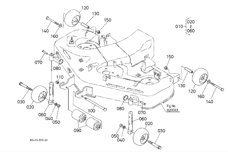 Kubota RCK48G18-PRO Deck Parts - 9 ( H30000 )