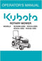 Kubota Operators Manual - RCK54-22BX, RCK60-22BX Mower