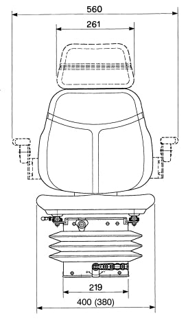 W20TS-01599 COBO Seat SC74/M91 Tractor Seat    L32/STV/B1