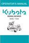 Kubota Operators Manual - T1600H Ride on Mower